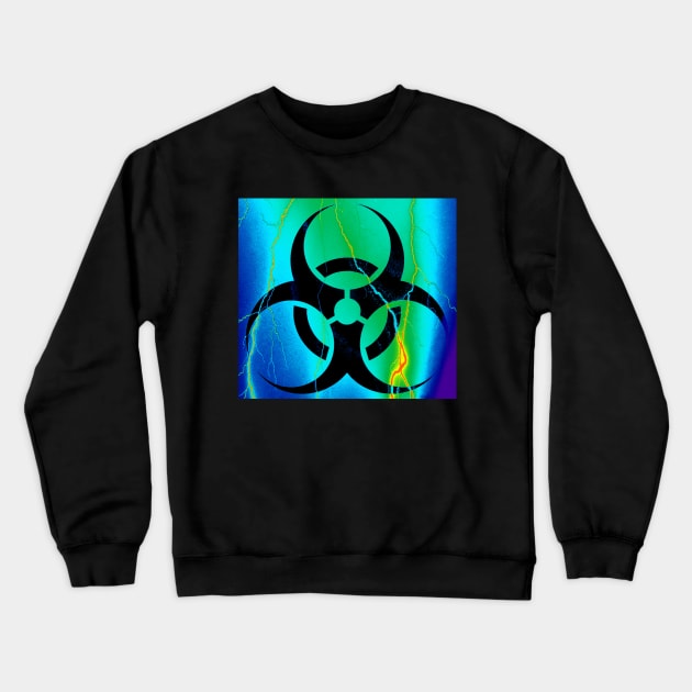 Biohazard Crewneck Sweatshirt by radiogalaxy
